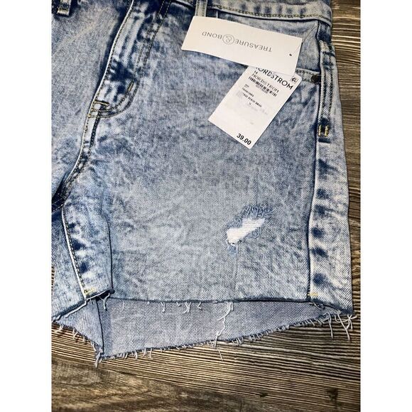 Treasure Bond High Waist Boyfriend Cutoff Denim Shorts Vintage Size 14. NWT. 7 - Picture 2 of 8